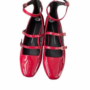 Report Red Leather Women's Shoes